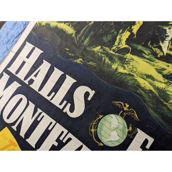 1951 Original 14x36 Halls Of Montezuma Movie theatre poster with Richard Widmark - Picture 7 of 10